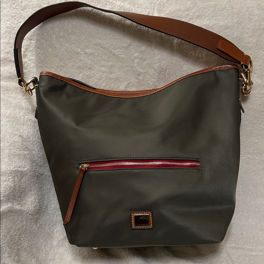 Dooney & Bourke Olive and Brown Hobo Bag
